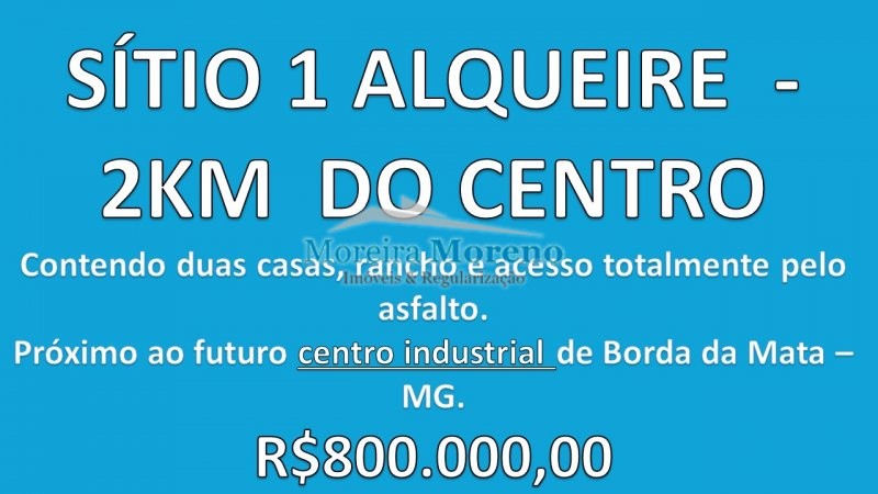 Fazenda/stio/chcara/haras  venda  no Zona Rural - Borda da Mata, MG. Imveis